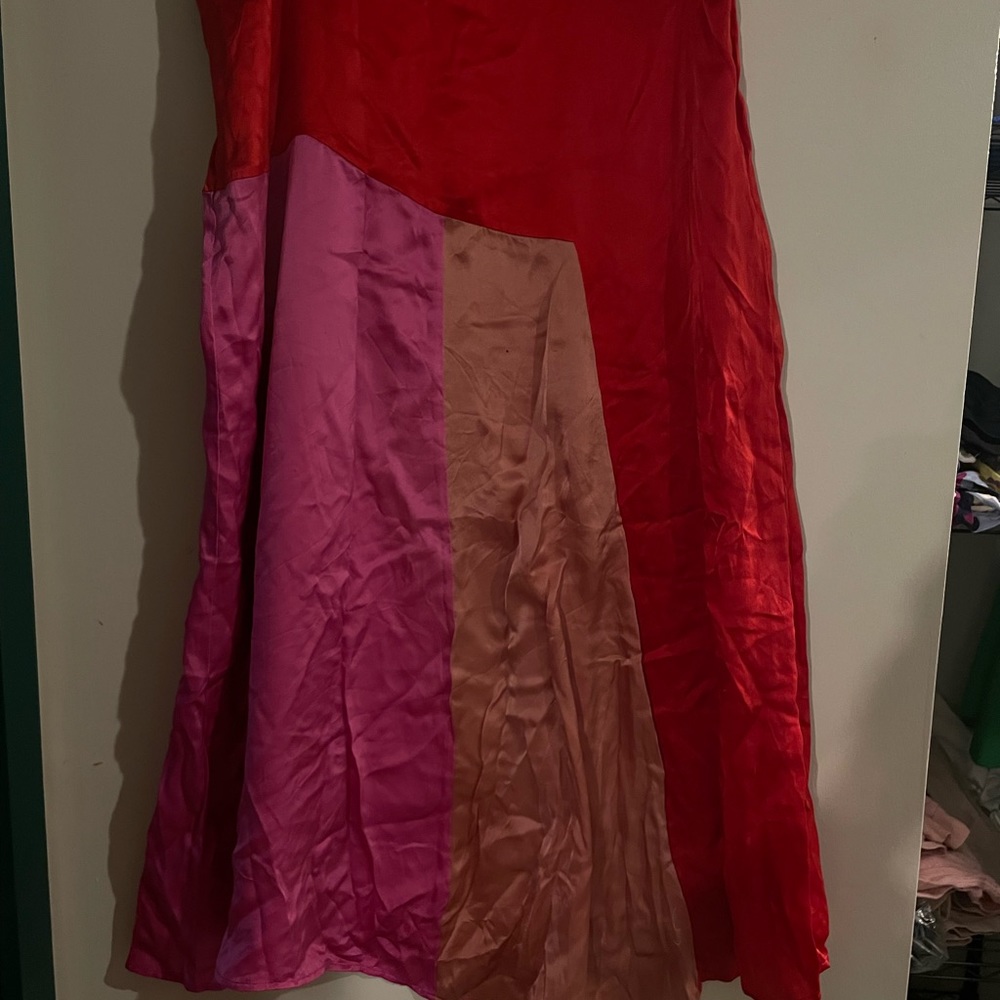 Kate Spade Silk Fluid Multicolor Pink Skirt - Picture 4 of 5